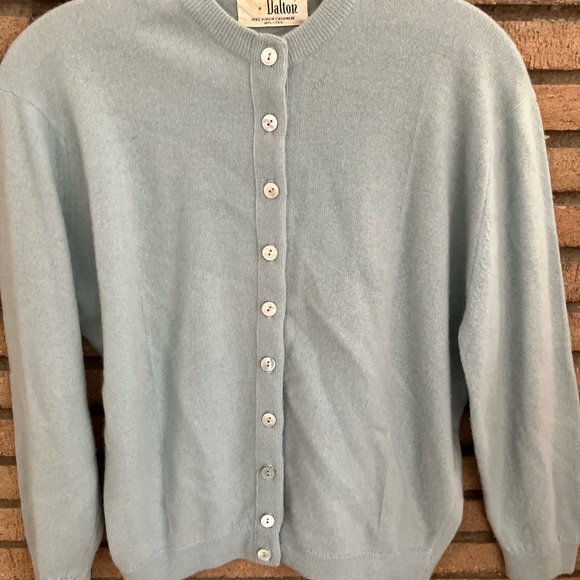 Vintage 1950’s/60’s Light Blue Cardigan Cashmere - Picture 1 of 3